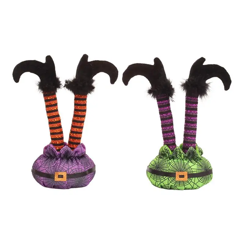 

Witch Legs Scary Upside Down Flying Feet Halloween Witch Legs Party Decorations Supplies Table Ornament For Indoor Haunted House