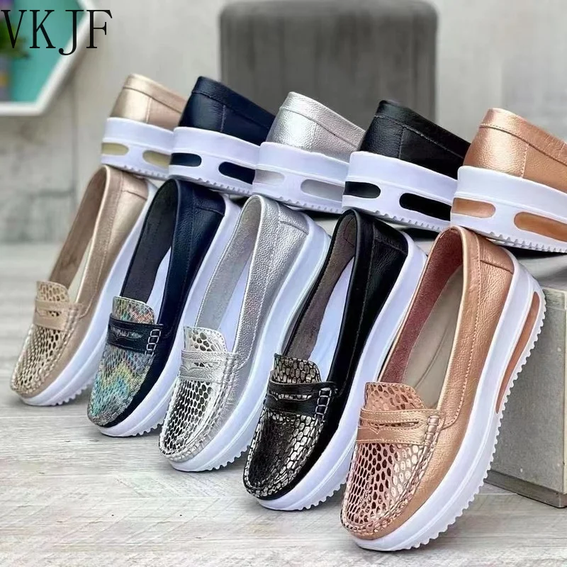 

Women Shoes Slip On Platform Shoes For Casual Women Sneakers Summer Sports Sneaker Soft Vulcanized Shoes Loafers