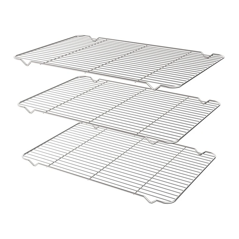 

AFBC 3 Pcs Stainless Steel Cooling Rack,Non-Stick Cake Cooling Rack,Baking Rack For Cooking And Baking Grill Cooling,Etc