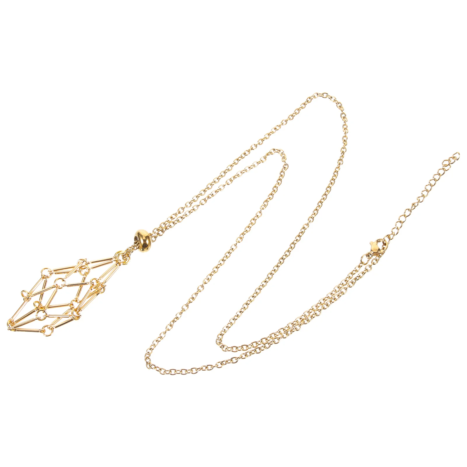 Сетчатая сумка из натурального кристалла с необработанным камнем металлическое