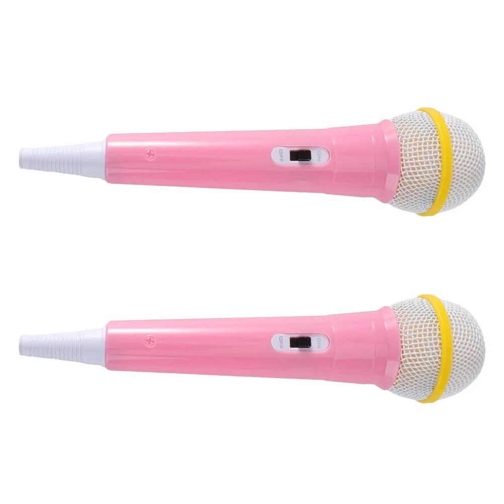 

2 Pcs Micro Toys Simulation Microphone Children Accessory Portable Kids Vintage Supply Interesting Microphones Toddler