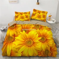 3d duvet cover quiltblanketcomfortable case luxury bedding 135 140x200 150x200 220x240 200x220 for home sun flower deep yellow