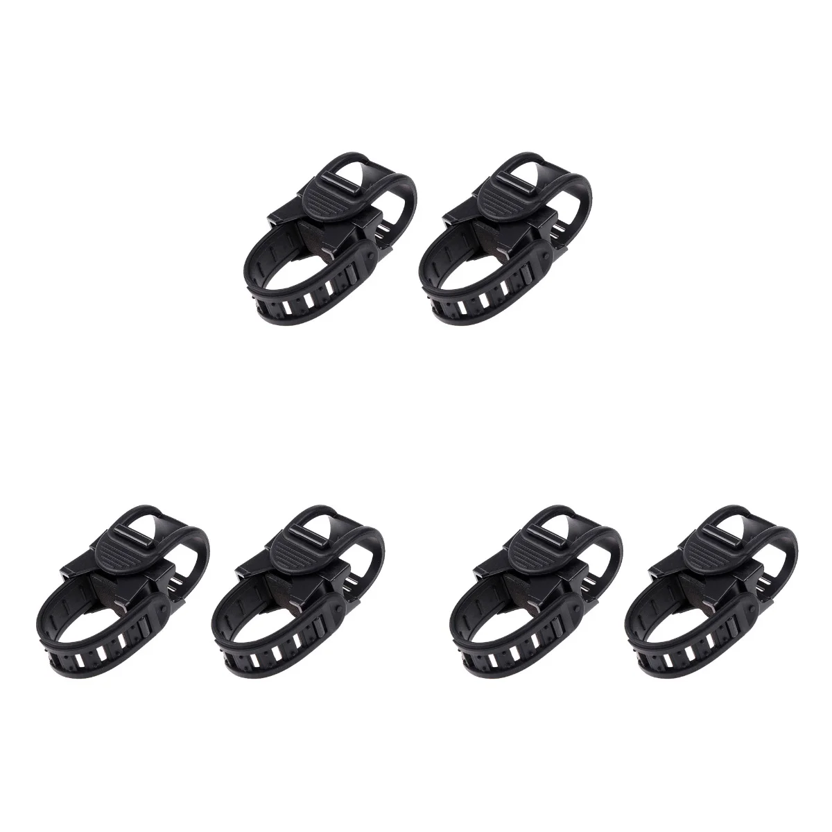 

6 Rotational Bike Flashlight Mount Holder Adjustable Lightwight HandleBar Extender Bike Bracket Clip Clamp (Black)