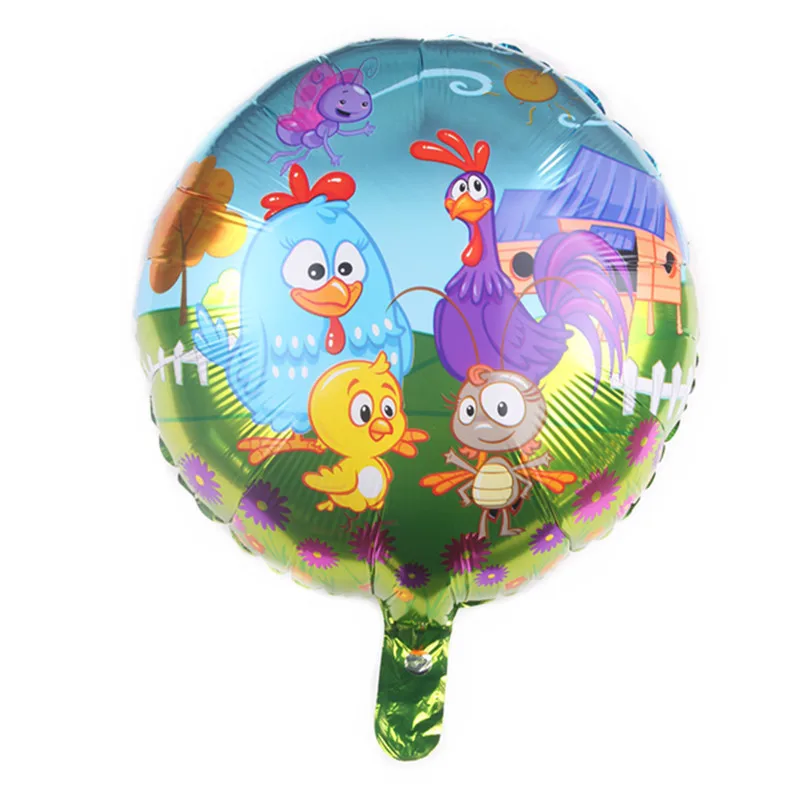 

18 Inch Cow Farm Aluminum Film Balloon Owl Chicken Rooster Ant Kids Birthday Party Decoration