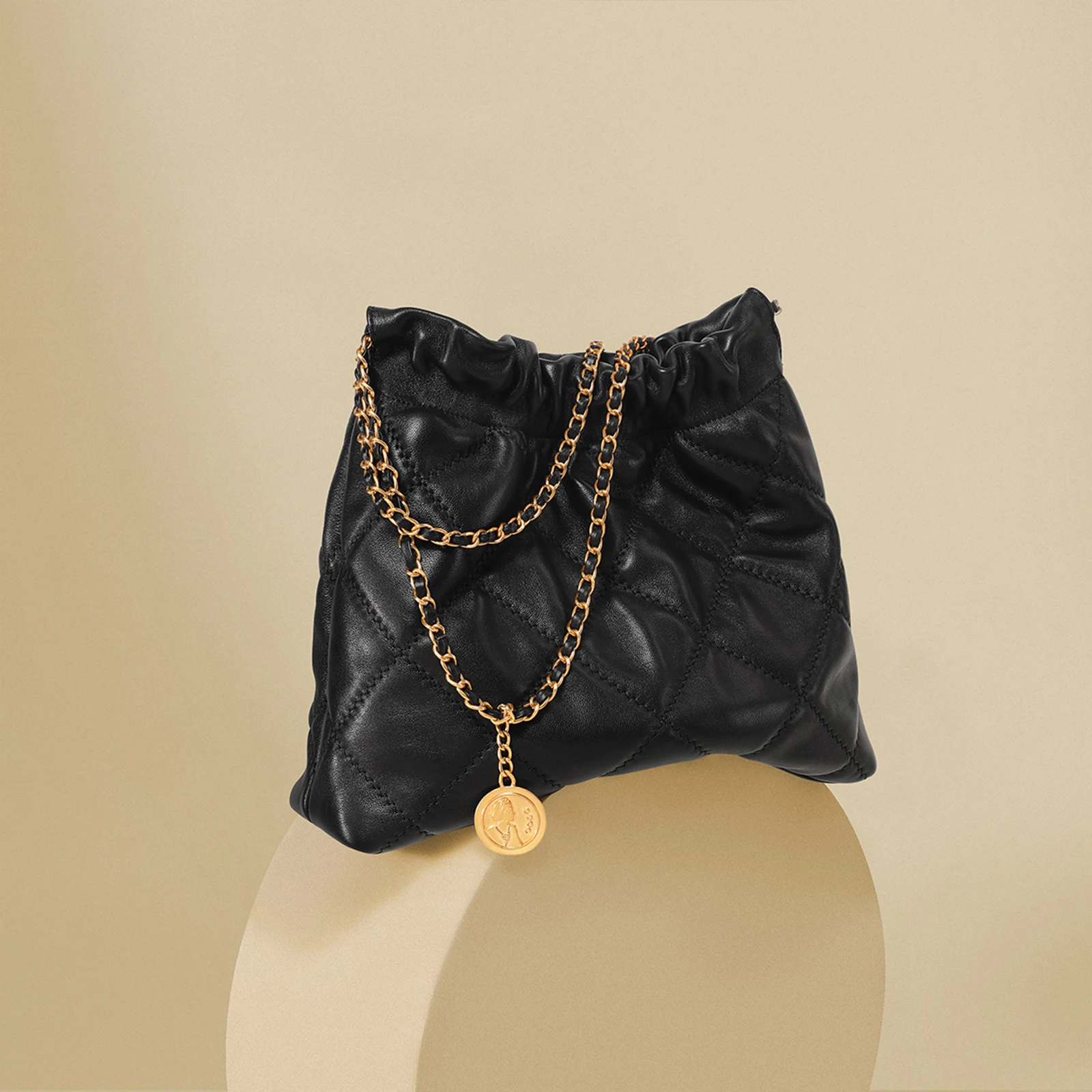 TOUTOU Дизайнерская Стеганая Кожаная Сумка-хобо Роскошная Модная Сумка На Плечо С