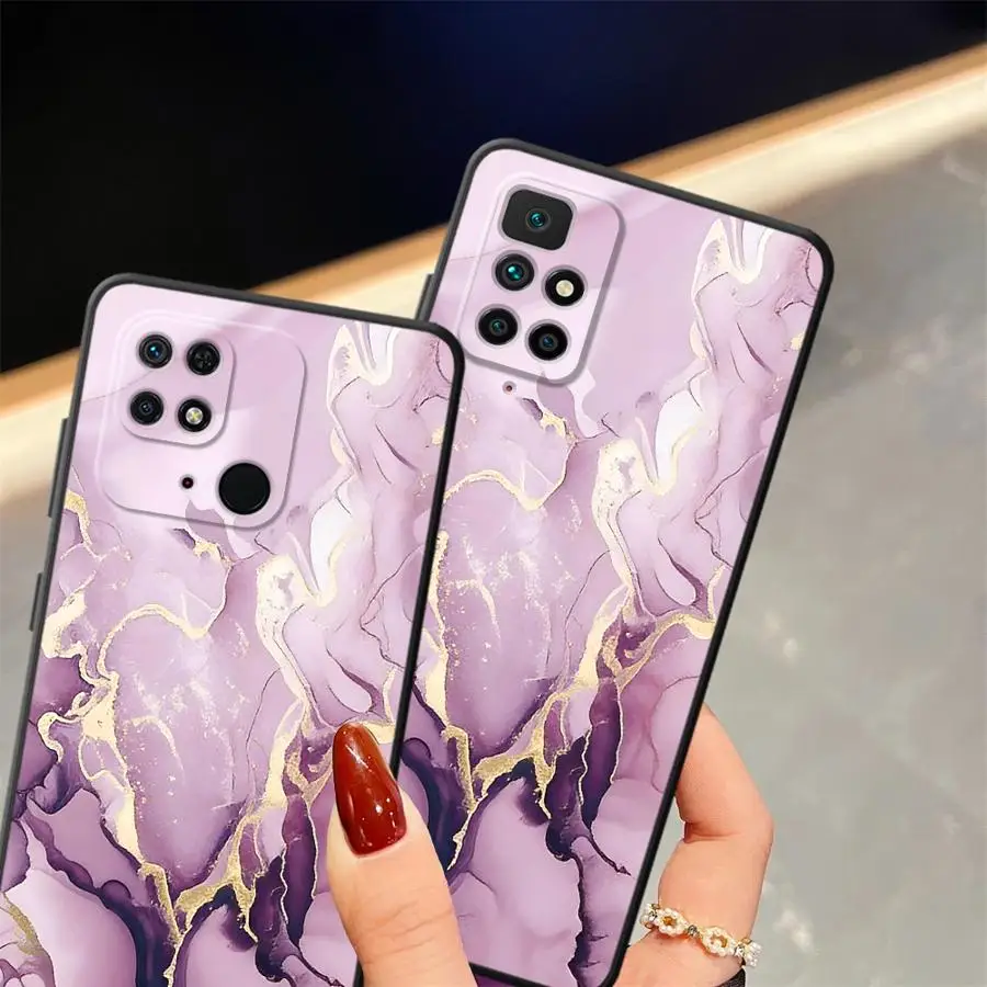 Фото Роскошный чехол с фиолетово-золотым принтом для Xiaomi Mi 11 12X 12T Pro 12 13 Lite 14 10T 11T Funda Phone Cover №5