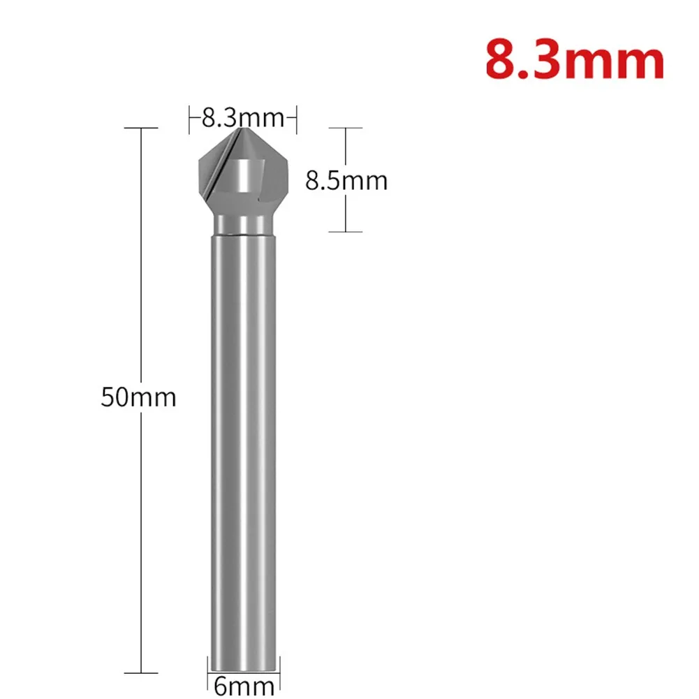 

4.5mm-50mm Chamfer Drill Bit HSS 3 Blade 90 Degree Chamfering Knife Device Countersunk Hole Deburring Chamfer Drilling Cutting