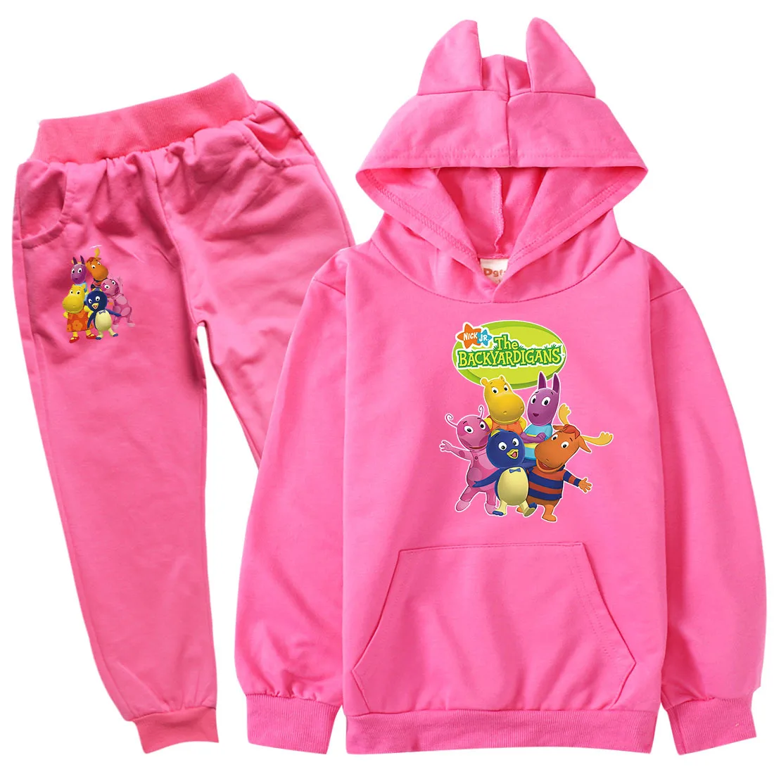 

Backyardigans Clothes Set Kids Cats Ears Pullover Hoodies Pants 2pcs Sets Toddler Girls Boutique Outfits Baby Boys Sweatshirts