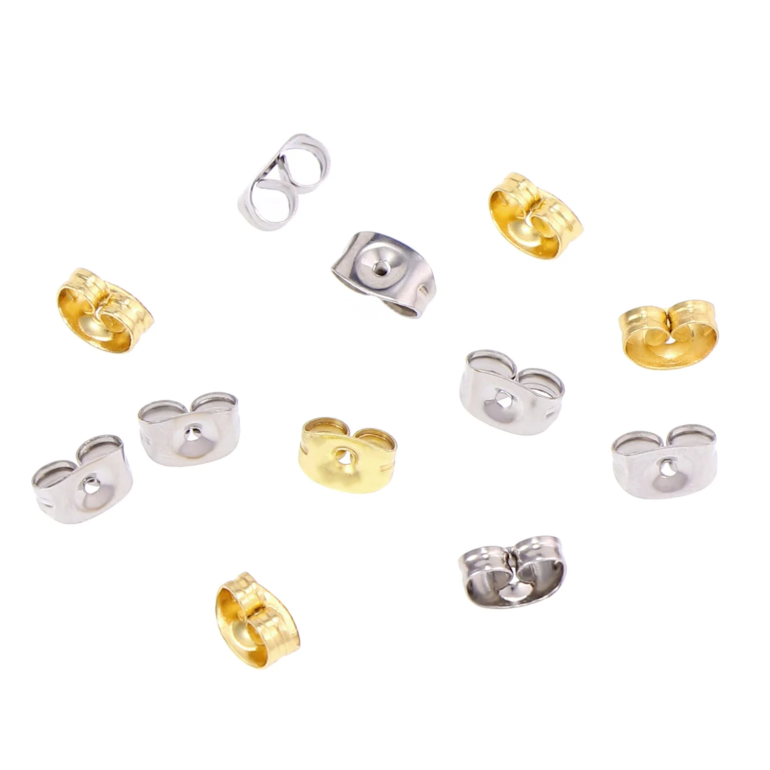 20-100pcs Stainless Steel 3-6mm High Quality Multicolor Polished Round Ball/Plug Stud Earrings Safe Anti-Allergy Studs - купить по