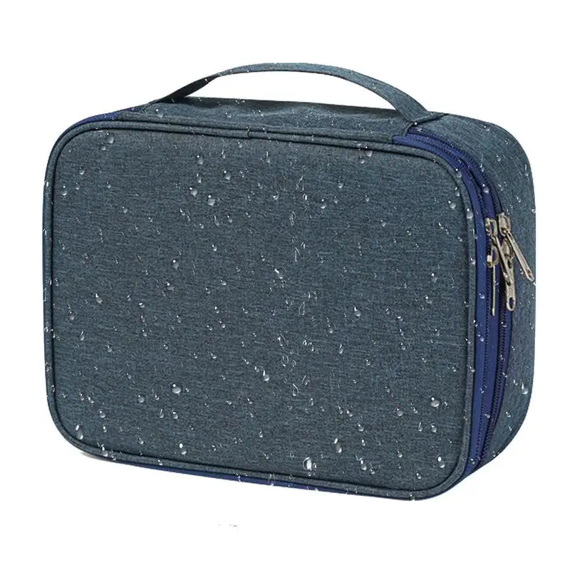

3 Layer Cable Organiser Bag Compact Waterproof Electronics Organizer Case Travel Essentials Cable Storage Bag For Mini Camera