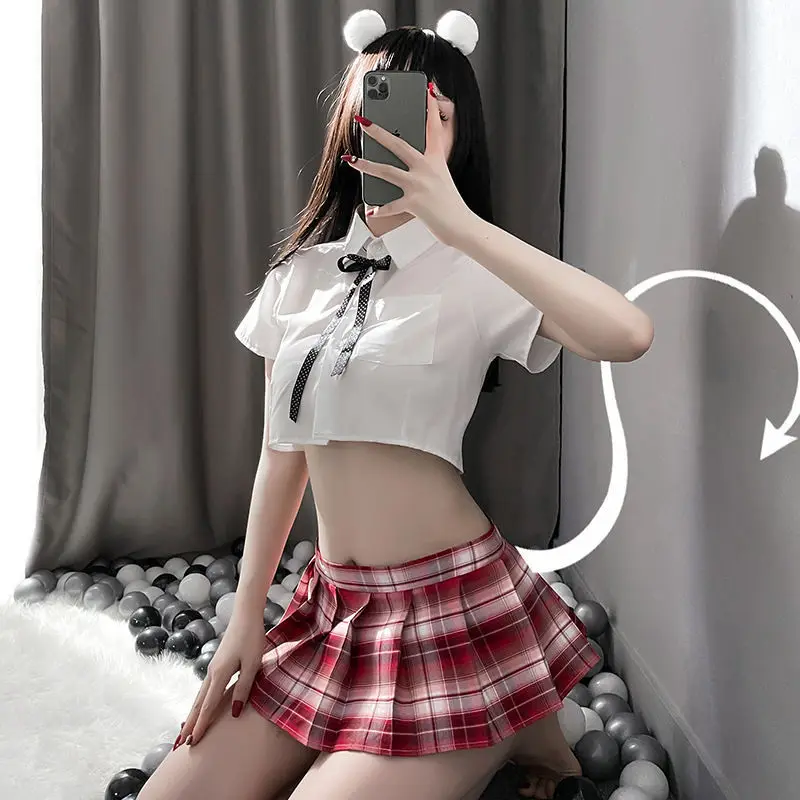 Японская барвечерние Вечеринка эротические костюмы для студентов сексуальное