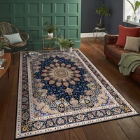 european retro style mat crystal velvet printed area rug for living room high quality hotel hall carpet washable 80x120cm rug