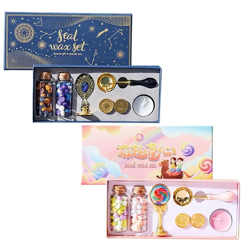 

Wax Seal Stamp Set Seal Wax Stamps Vintage Initial Sealing Stamp Kit With Box Wax Seal Kit Widely Application For Letter Cards