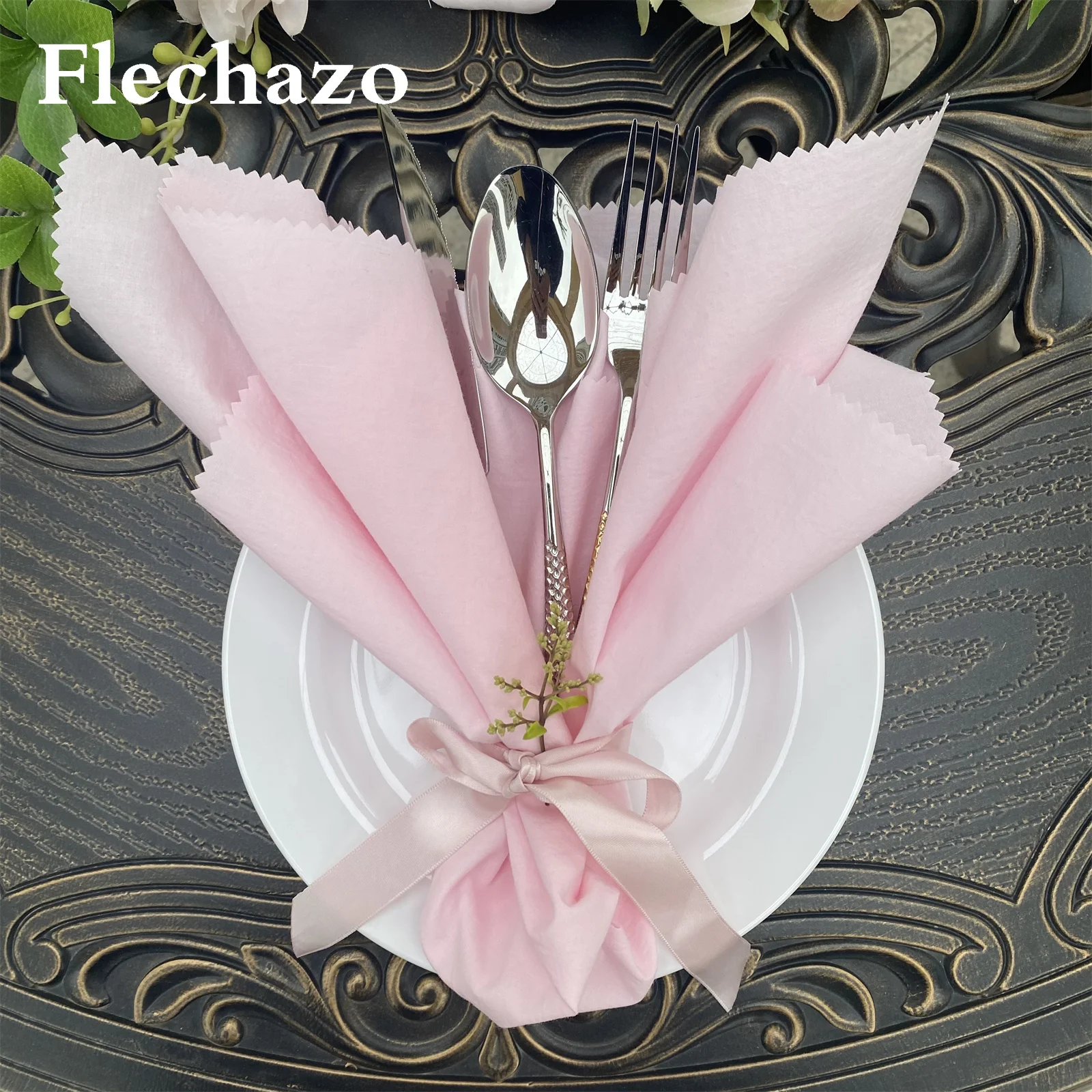 12pcs Wedding Napkins 46*46cm Cotton for Party Table Dinner Decor Cloth Linen Country Birthday Serving Fabric Soft Handkerchief