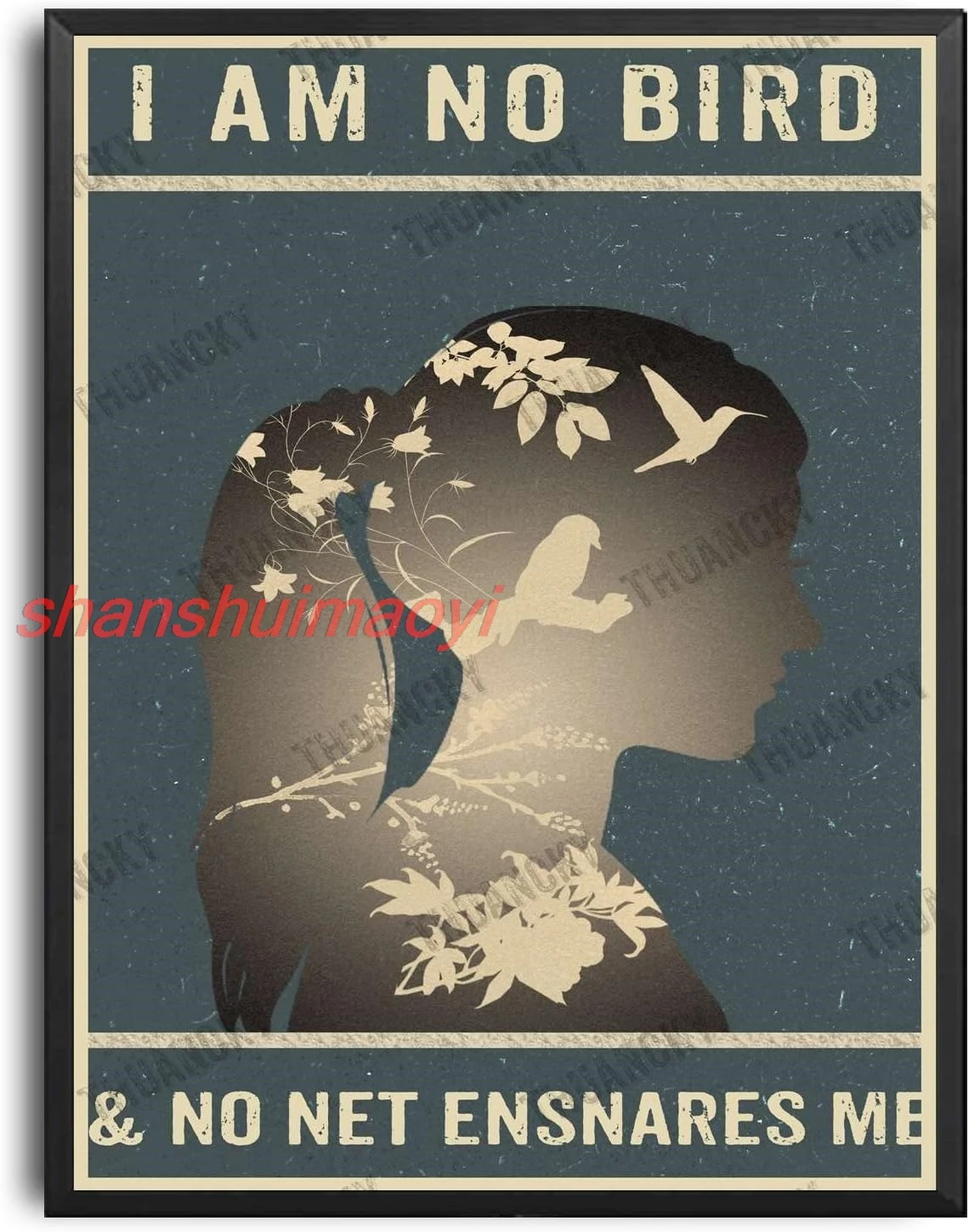 Металлическая вывеска I Am No Bird &amp Net Ensnares Me