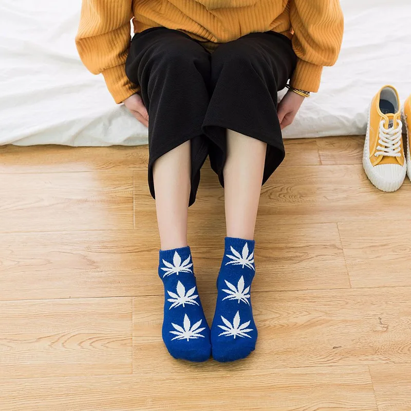 1 пара мужские хлопковые носки с Кленовым листом |