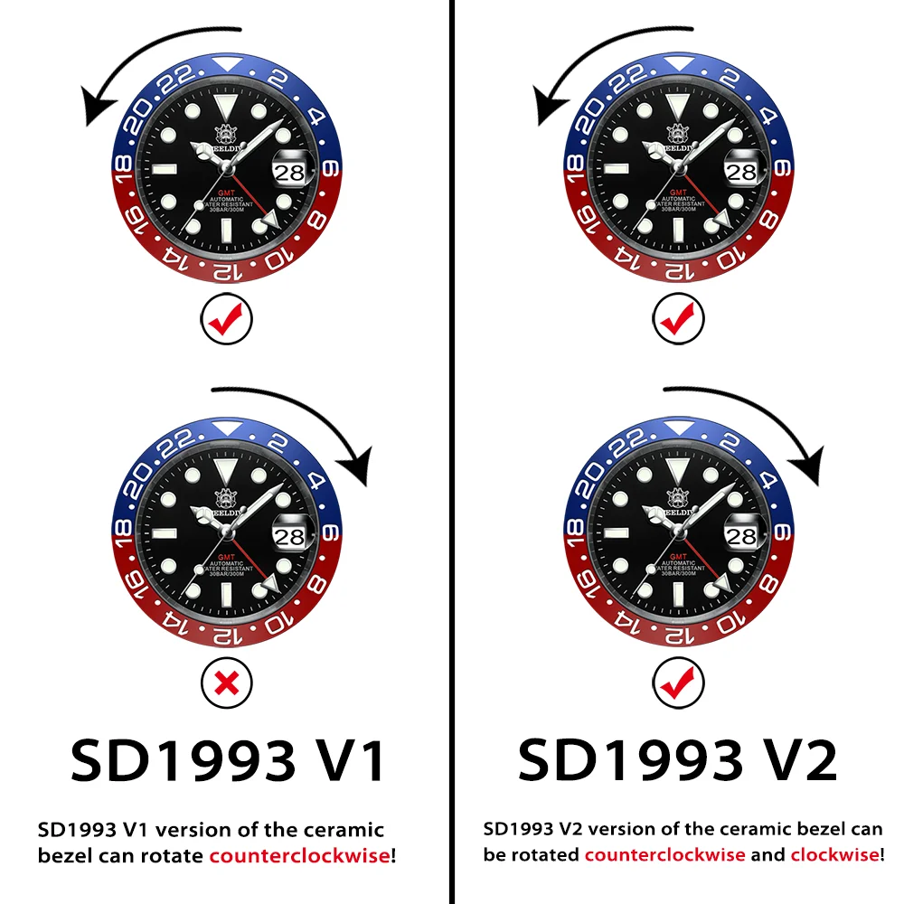Рисунок 3 - Часы STEELDIVE SD1993 GMT с керамической рамкой