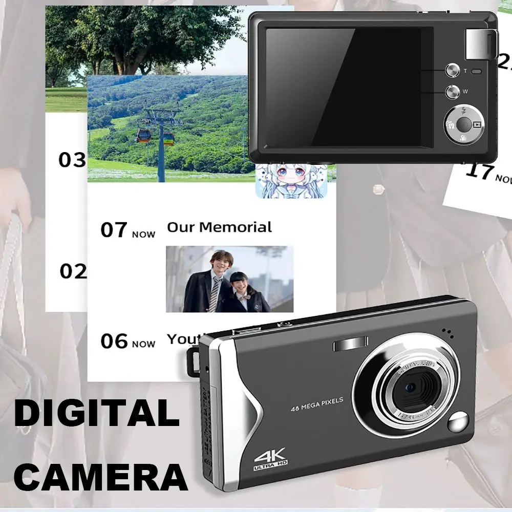 

Daily Travel Autofocus Entry-Ievel 4K UHD Video Recorder 48 Megapixel 8x Zoom Digital Camera