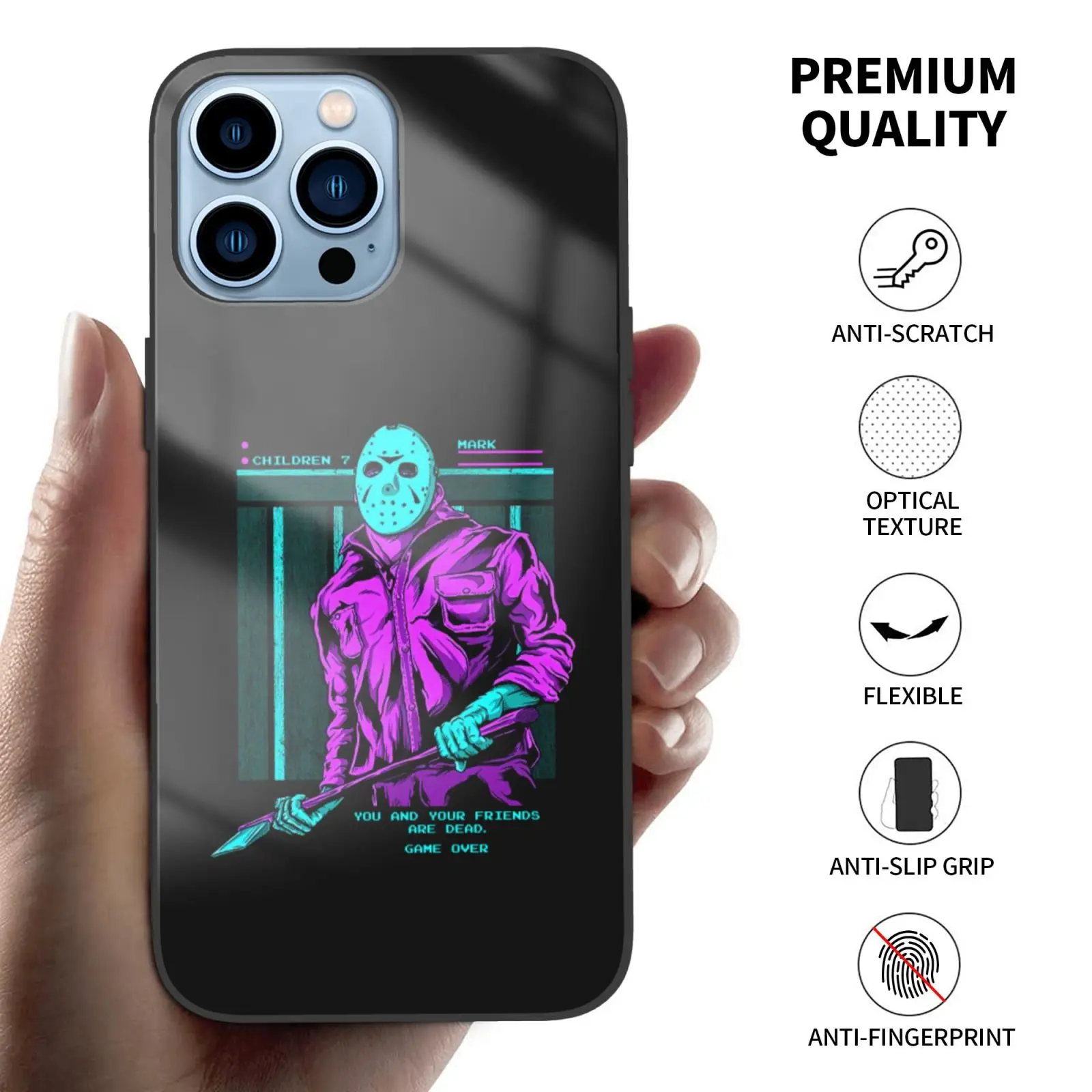 Чехол из закаленного стекла для iPhone 13 12 11 Mini Pro Max с изображением пятничного 13-го