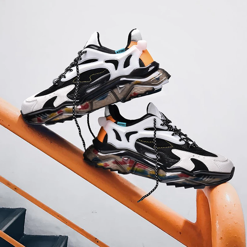 Chunky Sneakers Men Dad Shoes 2022 TPU Sole High Quality Sports Running Shoes for Men Walking Male Footwear Support Dropshipping