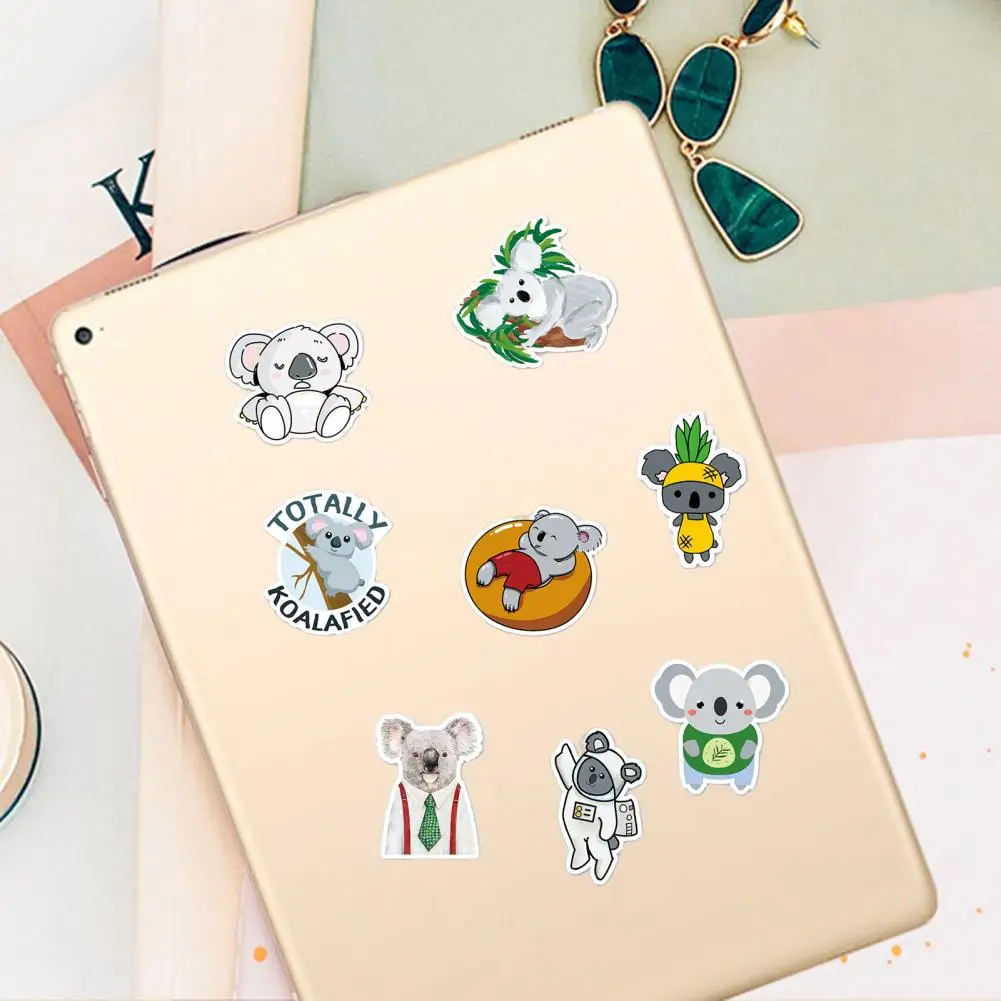 

50Pcs Eye-catching Cute Cartoon Koala Stickers Water Bottle Decals Laptop Decals Removable DIY