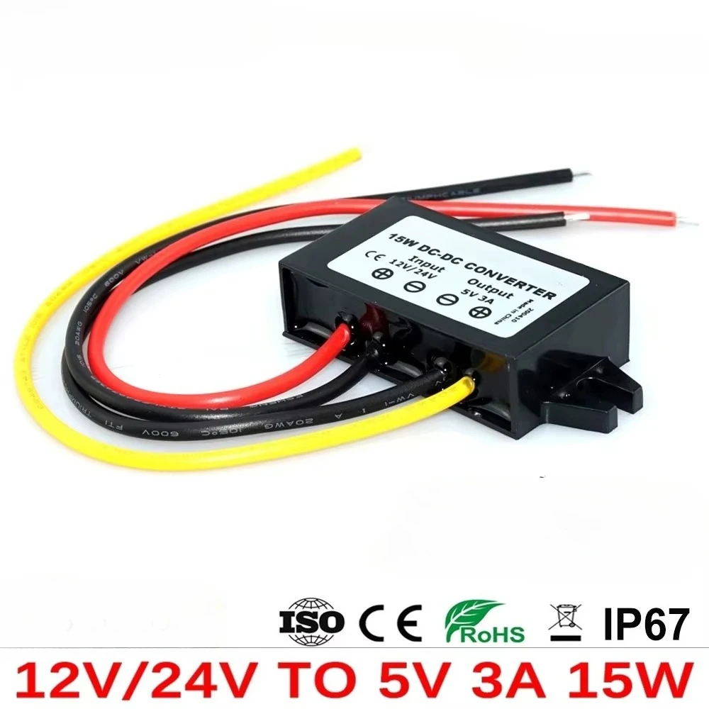 

WAOHEI Понижающий преобразователь 12/24В в 5В