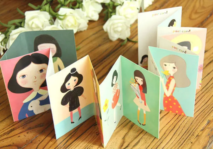 14 шт./партия Новогодние поздравительные открытки 9 2 х14 см