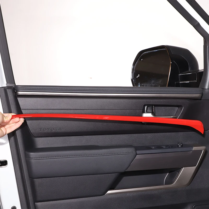 

Для Toyota Tundra 2022-2023 пикап Автомобильная внутренняя дверная панель наклейка крышка рама отделка ABS защитные аксессуары для внутренней двери