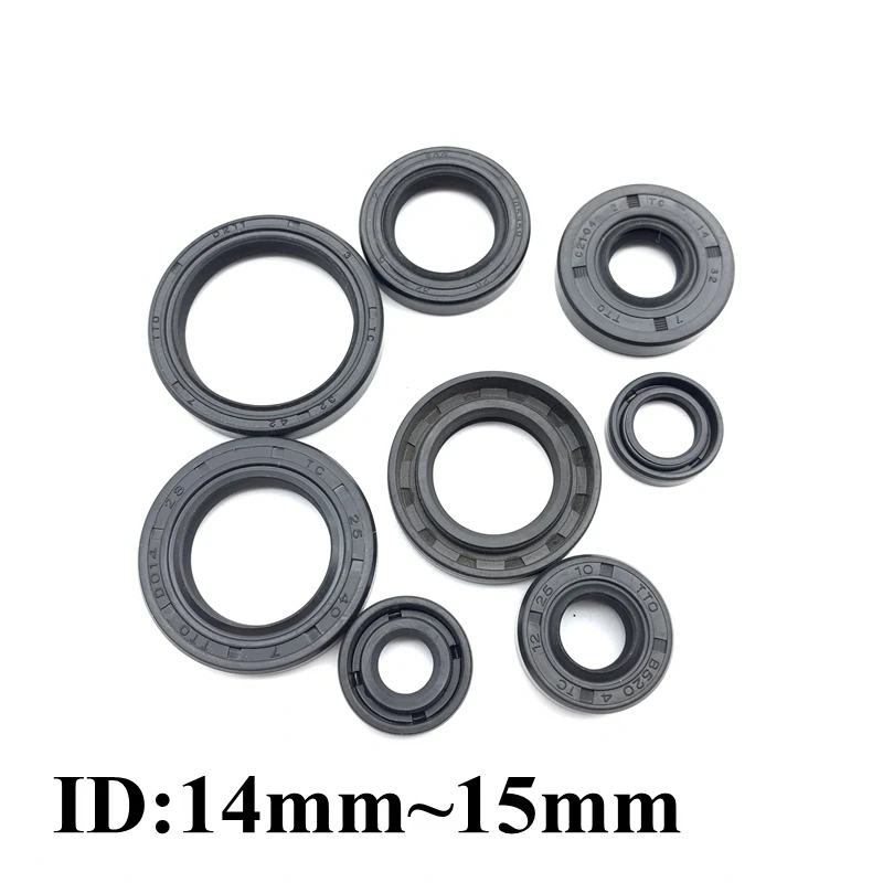 

5Pcs ID 14mm 15mm OD 24mm ~ 40mm Height 3 ~10mm TC/FB/TG4 Skeleton Oil Seal Rings NBR Double Lip Seal Gaskets For Rotation Shaft