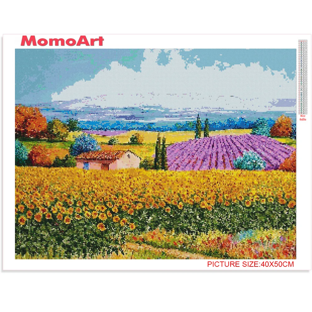 MomoArt Алмазная вышивка лаванда из страз мозаика деревня Полные комплекты