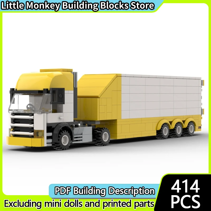 Фото Конструктор City Car Model MOC: Классический Стеклянный Транспортер, Модульная Технология, Подарки для Детей на Праздники, Набор для Сборки Игрушек №1