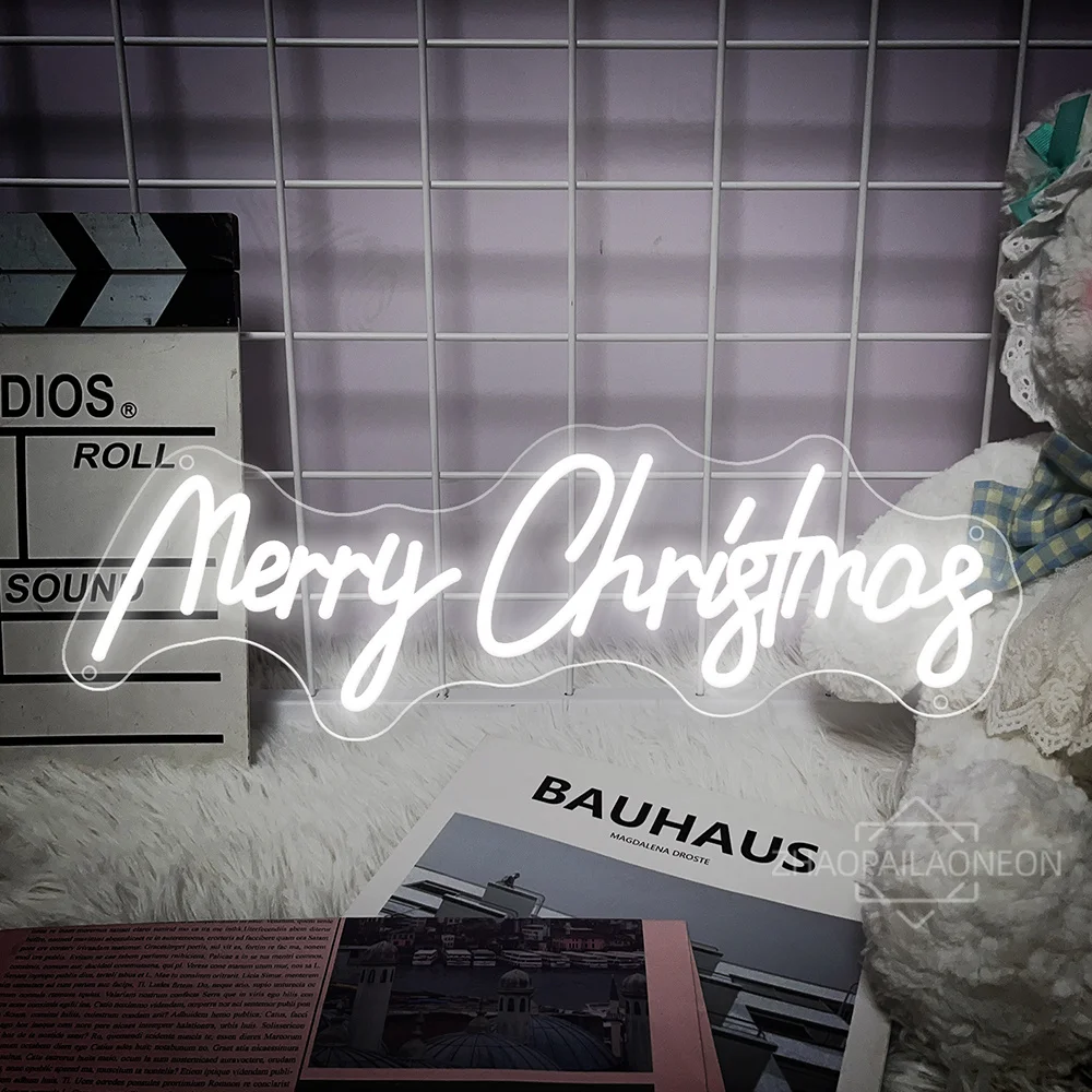 Веселого Рождества Неоновая светодиодная вывеска Хо Неоновые огни Украшение