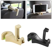 auto parts universal car headrest hook watching tv bracket mobile phone holder car seat hook seat back hanging 2 in 1