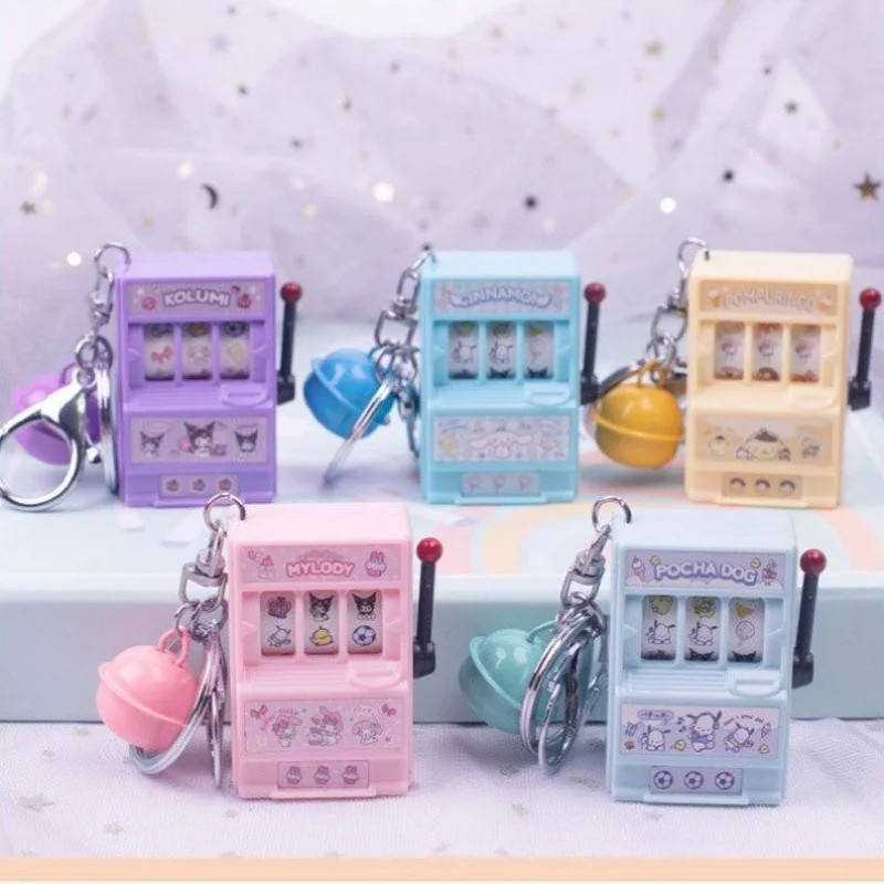 

Kuromi Cinnamoroll Sanrio Peripheral Anime New Cartoon Keychain Model Toy Creative Turning Machine Fruit Machine Lottery Machine