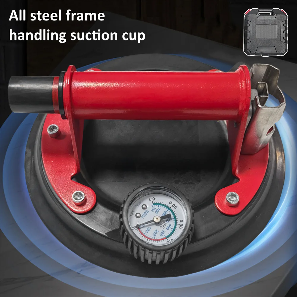 

8'' Heavy Duty Vacuum Glass Suction Cup 150kg Load Capacity Panel Lifter w/ Case for Glass Granite Lifting Window Replacement