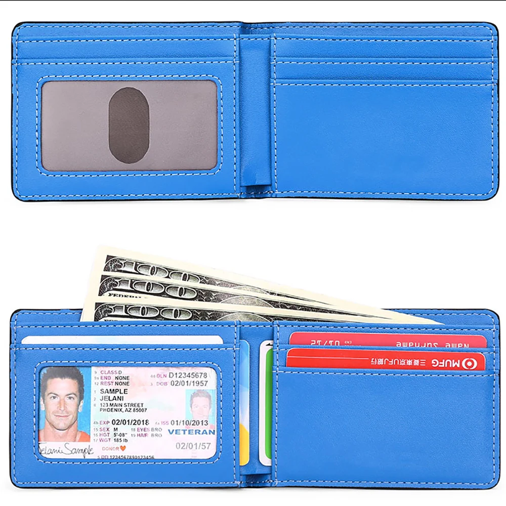 2023 New Ultra-Thin Wallet Business Men Card Holder Fashion RFID Blocking Credit Card Holder Carbon Fiber Card Holder Pure Purse