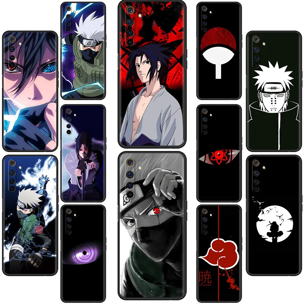 

Anime Naruto Kakashi Case For Realme 8 7 6 5 Pro C21 C21Y C3 C11 XT C25 for Oppo A53 A93 A95 5G A52 Black Soft Phone Capa