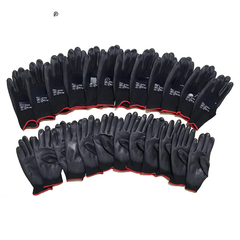 

Перчатки защитные Нескользящие из полиэстера и нейлона с полиуретановым покрытием, 12 пар
