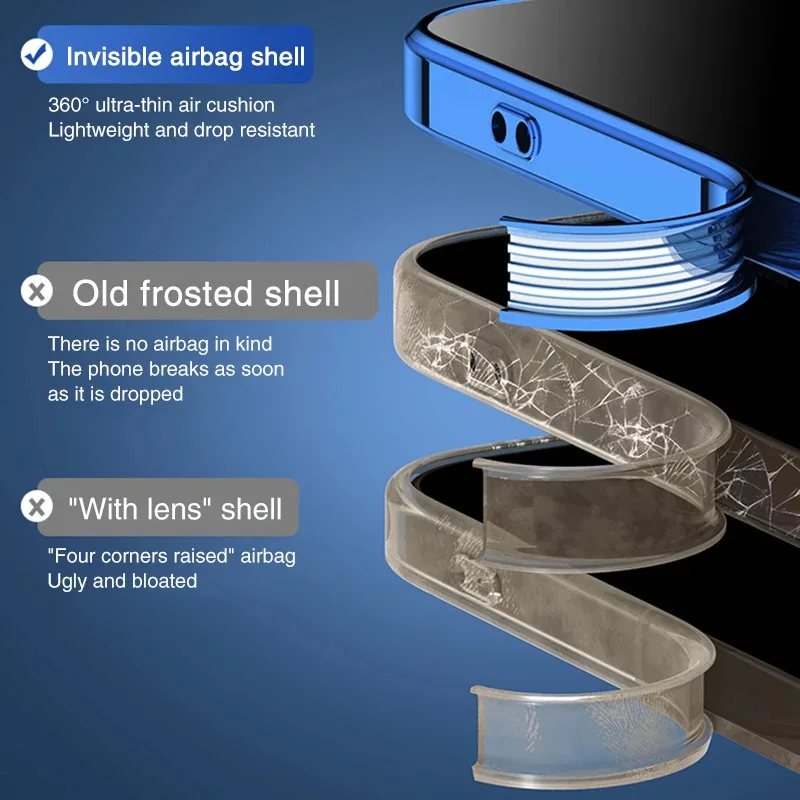 Роскошный чехол с квадратной рамкой для iPhone 11 Pro прозрачный 13 Max 12 mini SE3