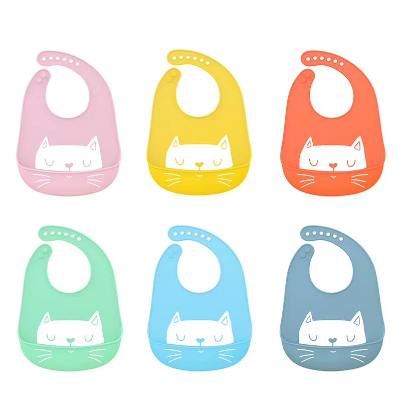 Мягкий силиконовый нагрудник для кормления 1 шт. водонепроницаемые регулируемые