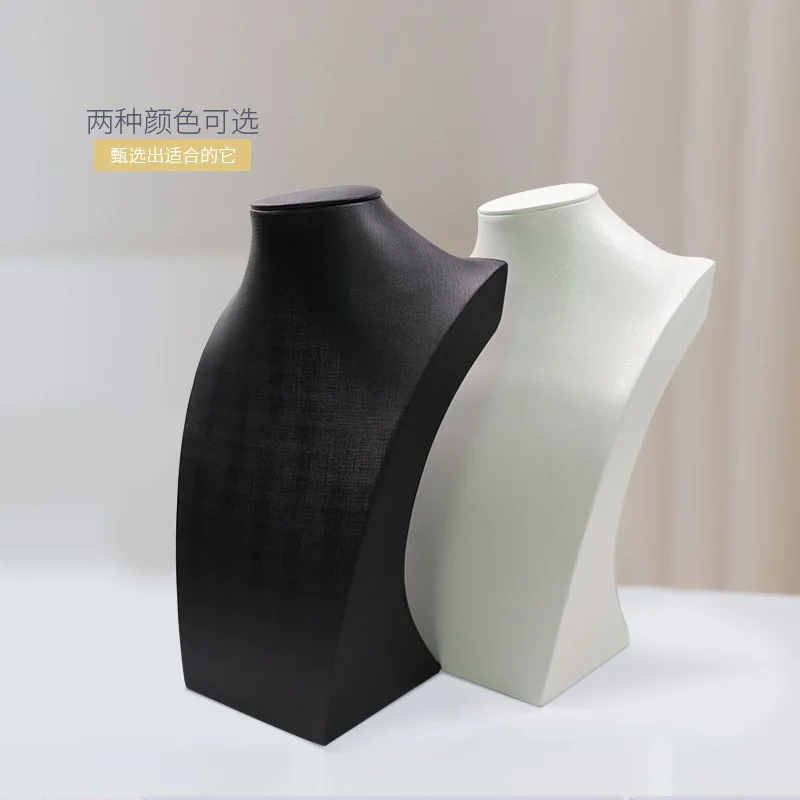 Leather Necklace Display,Jewelry Necklace Bust Display Stand for Bracelets,Earrings,Rings