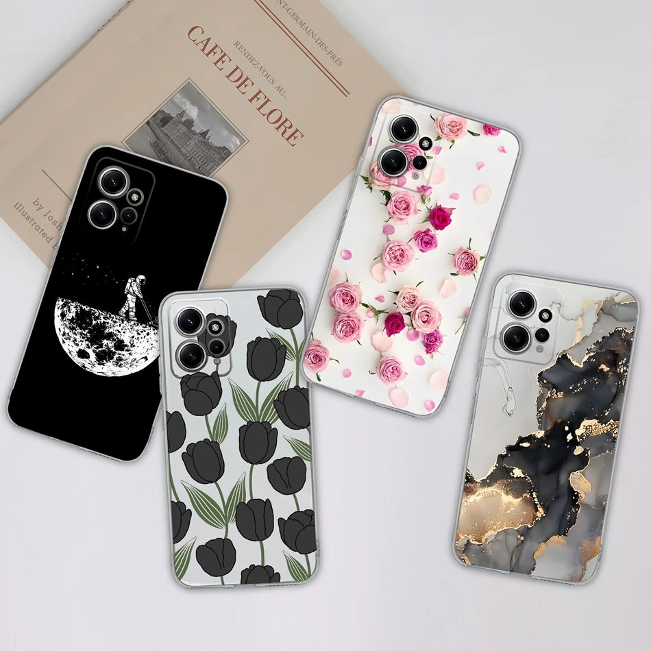 Чехол для телефона Redmi Note 12 S 4G Женский уникальный стиль мягкая силиконовая