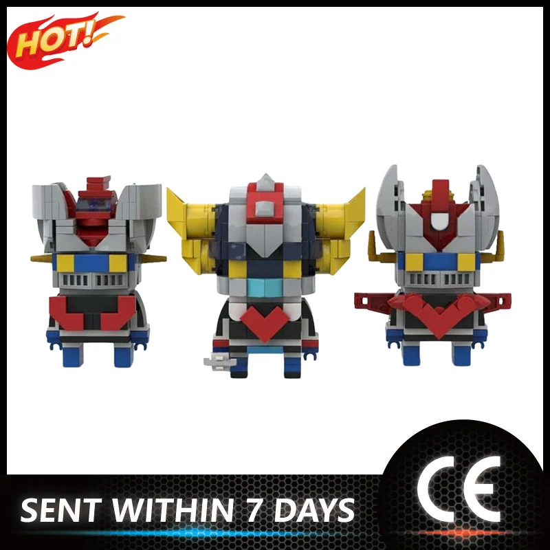 

MOC Three God of War Goldrake Robot Building Blocks Set Brickheadz Demon Mecha Machine Pack Bricks Toys For Children Xmas Gifts