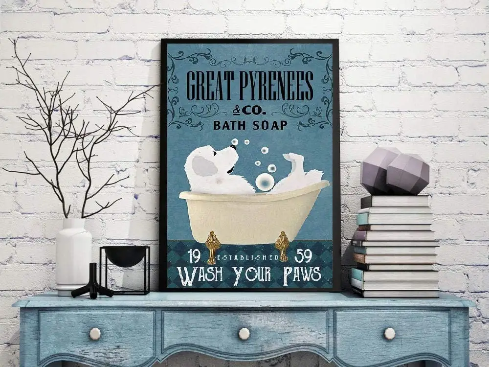 

Металлический жестяной знак, отличные Пиренеи, подарок для любителей собак, стена с животными, алюминиевая вывеска для собаки, Настенный де...