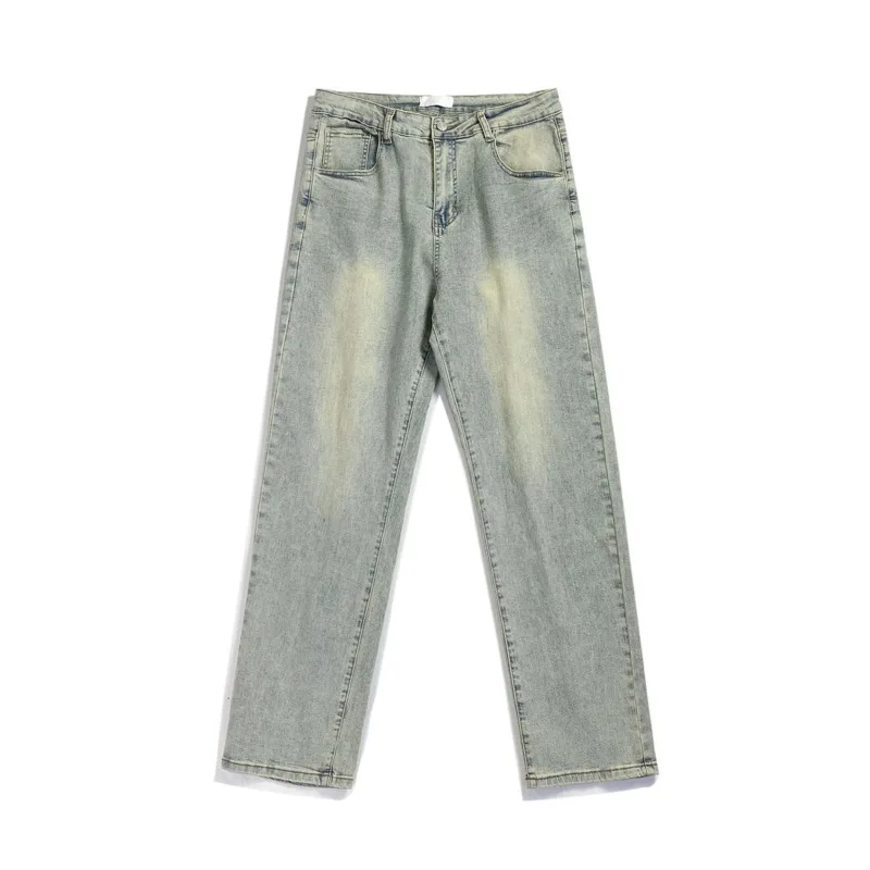 Korean Style Baggy Jeans Men's Fashion Casual Straight Jeans Mens Streetwear Hip Hop Loose Wide Leg Denim Pants Mens Trousers