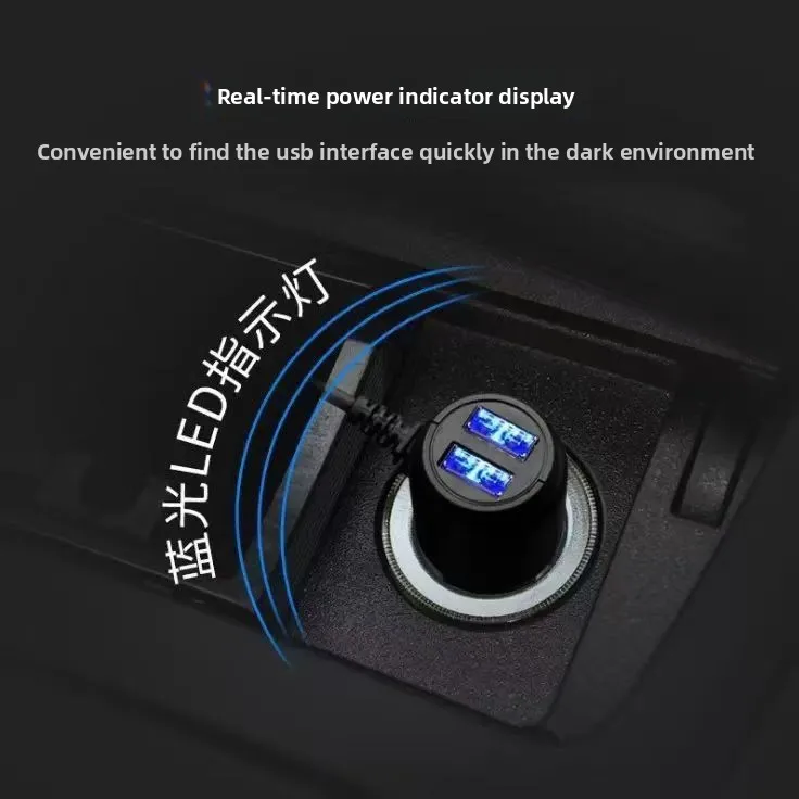 Фото Зарядное устройство для видеорегистратора Type-C с двумя USB-портами для REDTIGER F7N Series, Vantrue N4 и N2S Series, а также для WOLFBOX Mirror (11.5FT) №3