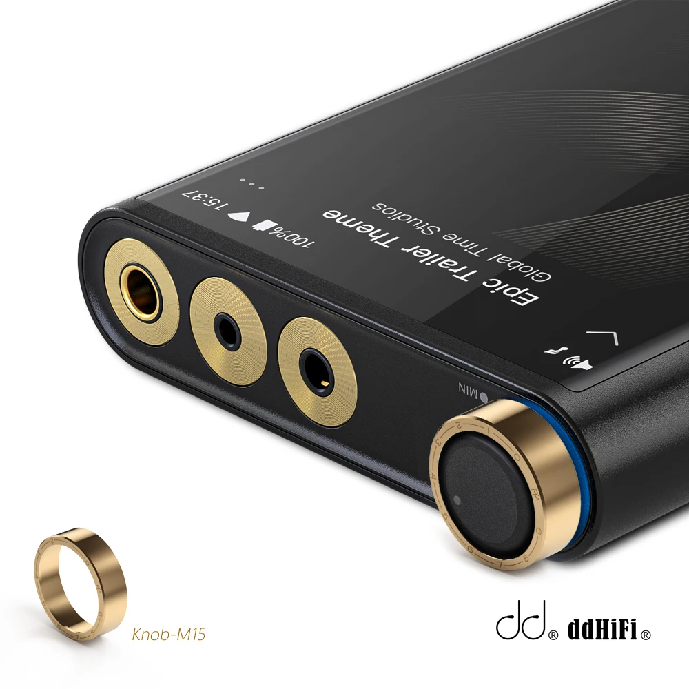 

DD ddHiFi Knob-M15, крышка с ручкой для музыкального плеера FiiO M15 Hi-Res, позолота из нержавеющей стали