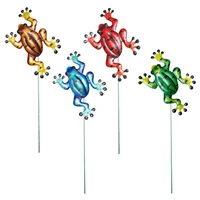 metal frog stake ornament for home outdoor garden stake decor patio backyard lawn exquisite decoration landscape non fading