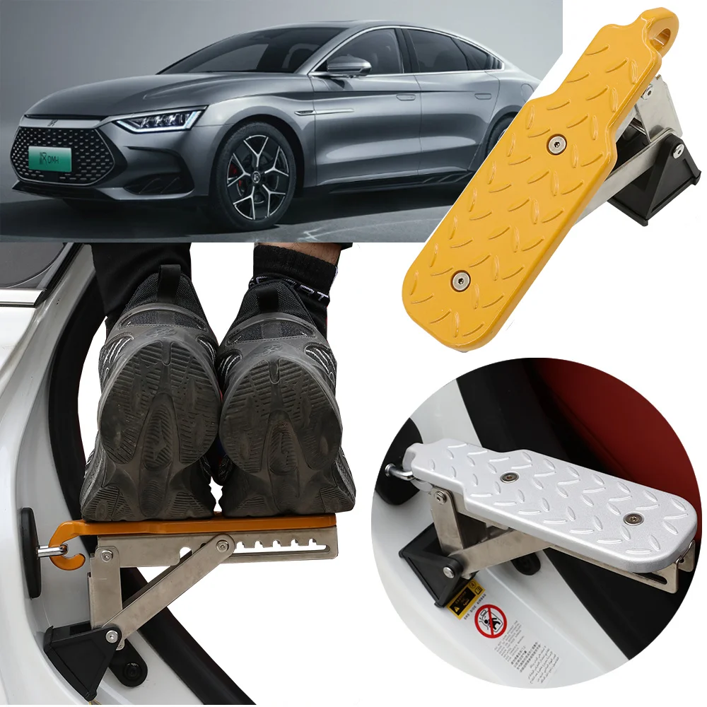 

Universal Fit Car Door Step, Foldable Roof Rack Door Step Up on Door Latch,Access to For BYD HAN E9 2020-2025