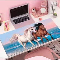 mousepad new custom home mouse mat keyboard pad nordic style horse laptop gamer natural rubber soft desktop mouse pad table mat
